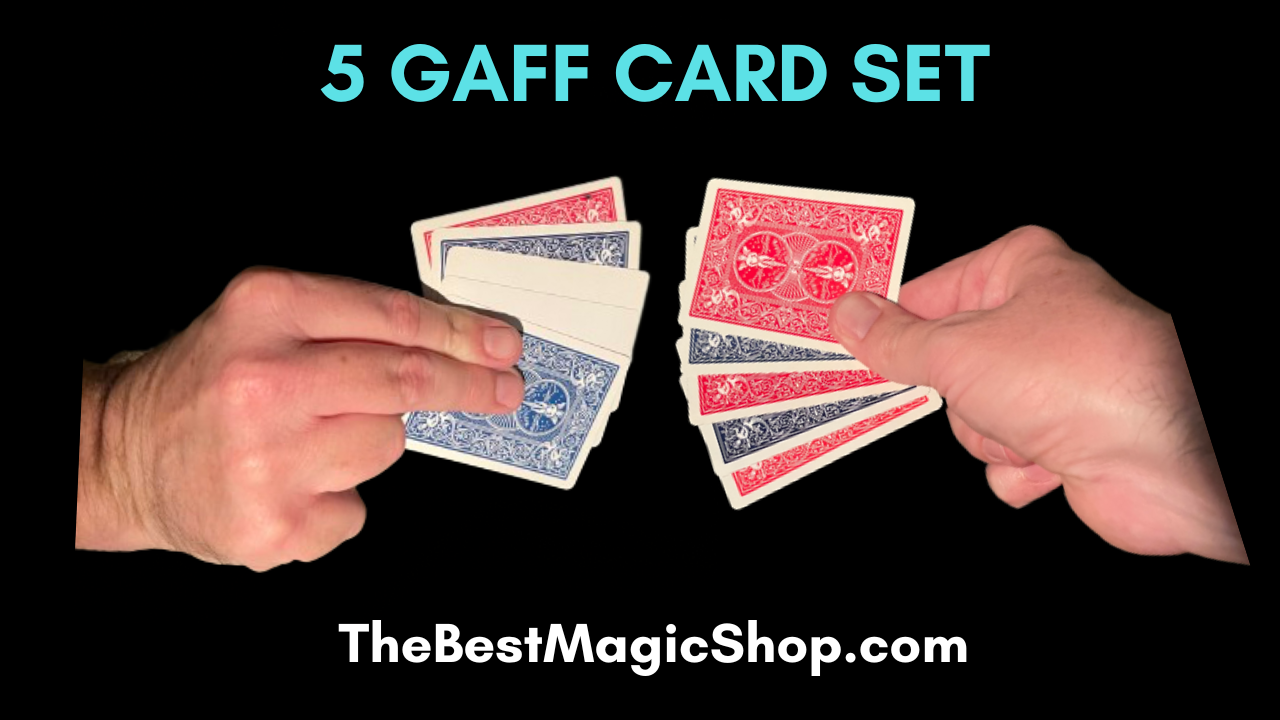 Jeu de 5 cartes Gaff - Cartes magiques